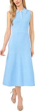 Ted Baker Harley Rib Pointelle Polo Midi Dress