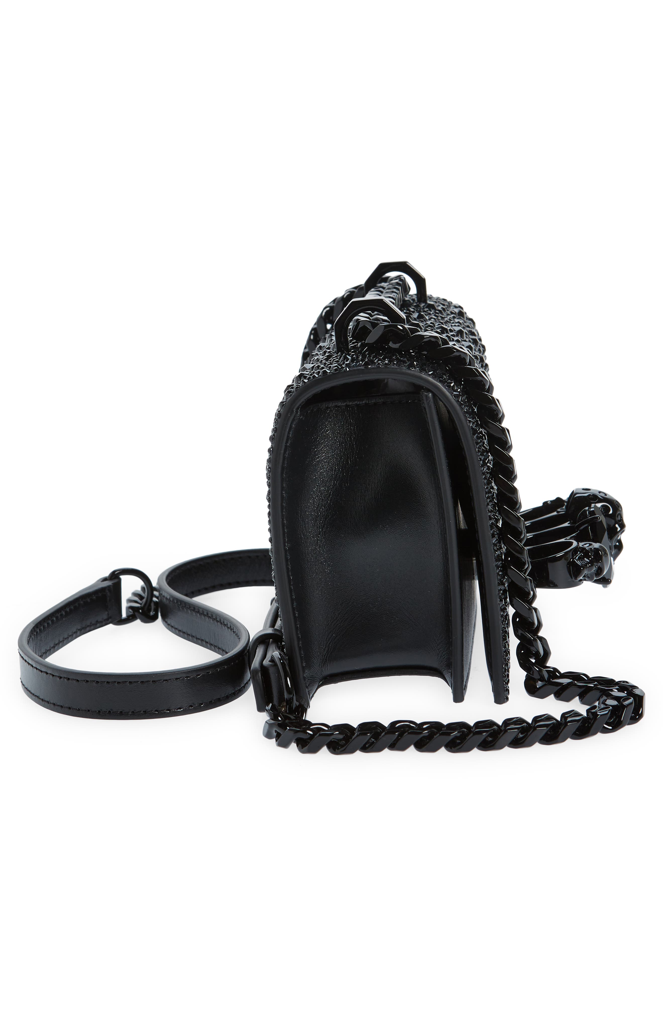 McQueen Mini Jeweled Crystal Embellished Satchel, Alternate, color, 
