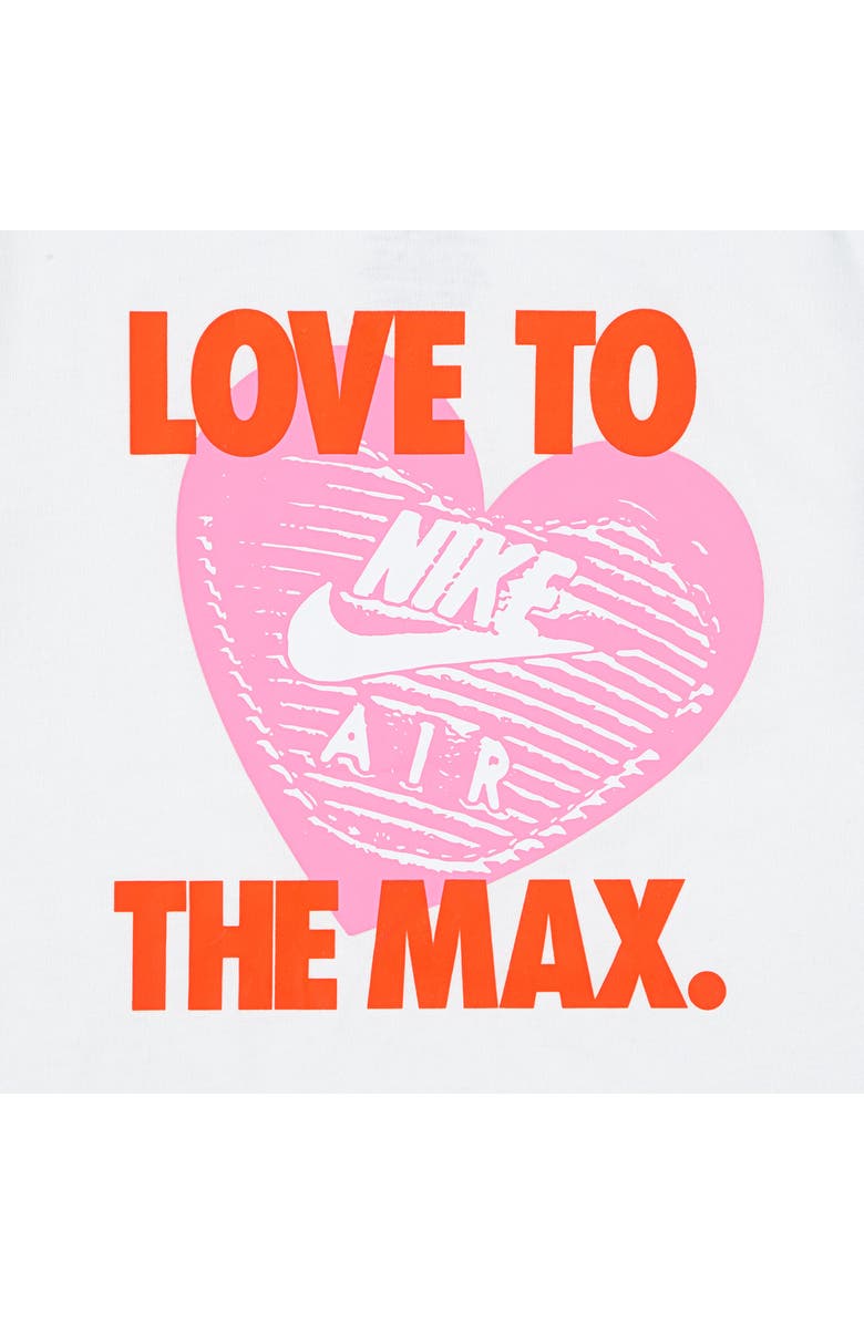 Nike Kids' Love to the Max Graphic T-Shirt, Alternate, color, White
