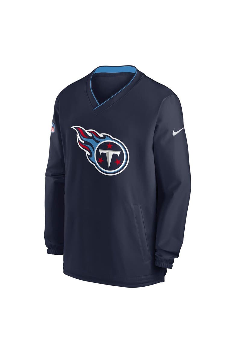 Men's Nike Navy Tennessee Titans 2023/24 Sideline Repel V-Neck Long Sleeve Pullover Windshirt, Alternate, color, Navy