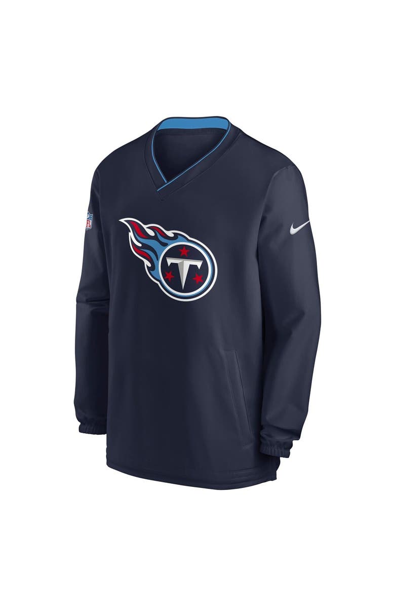 Nike Men's Nike Navy Tennessee Titans 2023/24 Sideline Repel V-Neck Long Sleeve Pullover Windshirt, Alternate, color, Navy