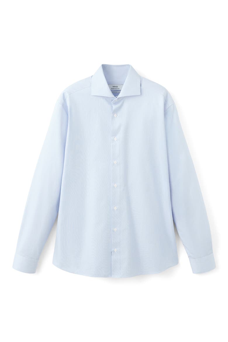 Slim Fit Pinstripe Button-Up Shirt, Alternate, color, SKY BLUE