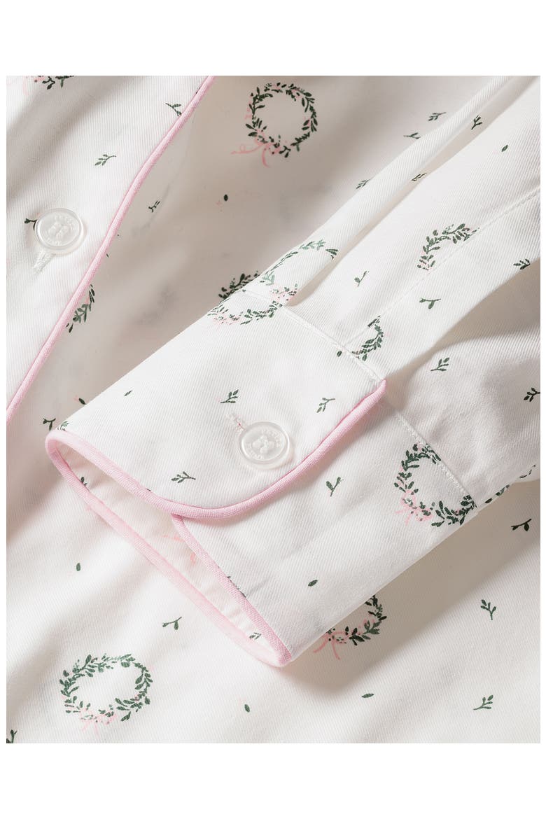 Somerset Wreath Cotton Pajamas, Alternate, color, WHITE