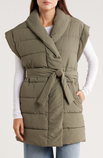 ジャケット・アウター HYKE QUILTED LONG VEST hlysgo Women'S Long Quilted Vest Sleeveless Maxi Length