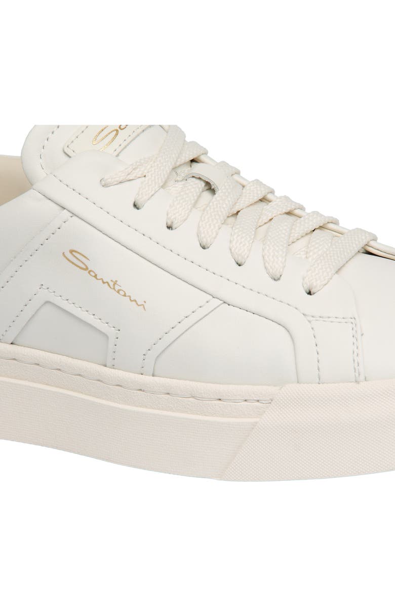 Santoni Women's DBS Double Buckle Sneaker, Alternate, color, White