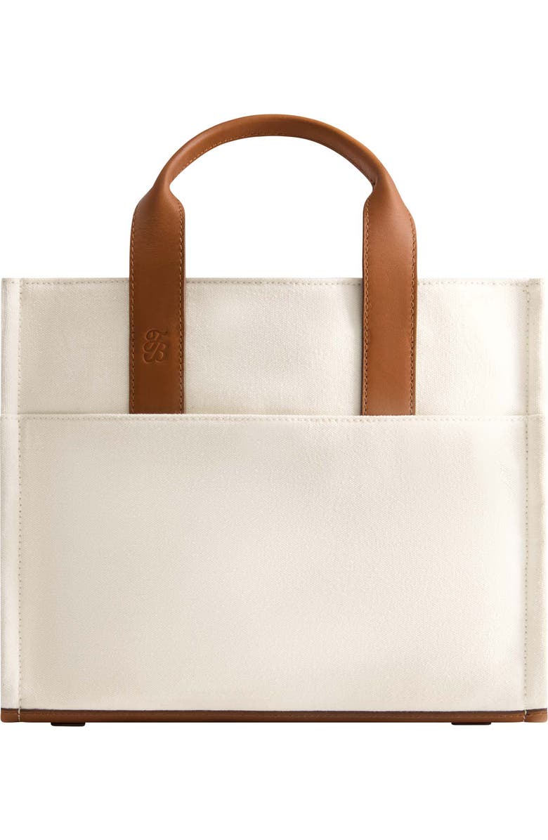 Tommy Bahama Canvas & Leather Trim Tote Bag, Main, color, Natural