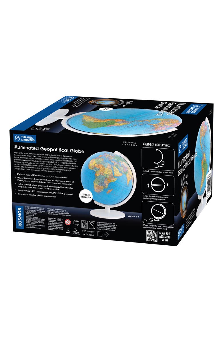 Thames & Kosmos Illuminated Geopolitical Globe, Alternate, color, Multicolored