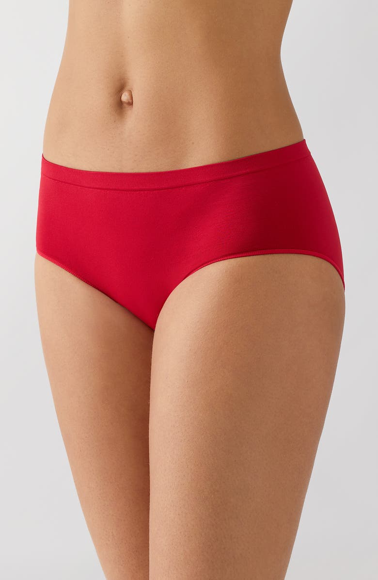 b.tempt'd by Wacoal Comfort Intended Daywear Hipster Panties, Alternate, color, Chili Pepper Red