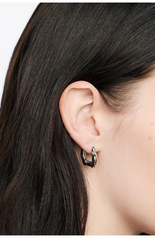 Bimba Y Lola Wide Heart Hoop Earrings In Silver