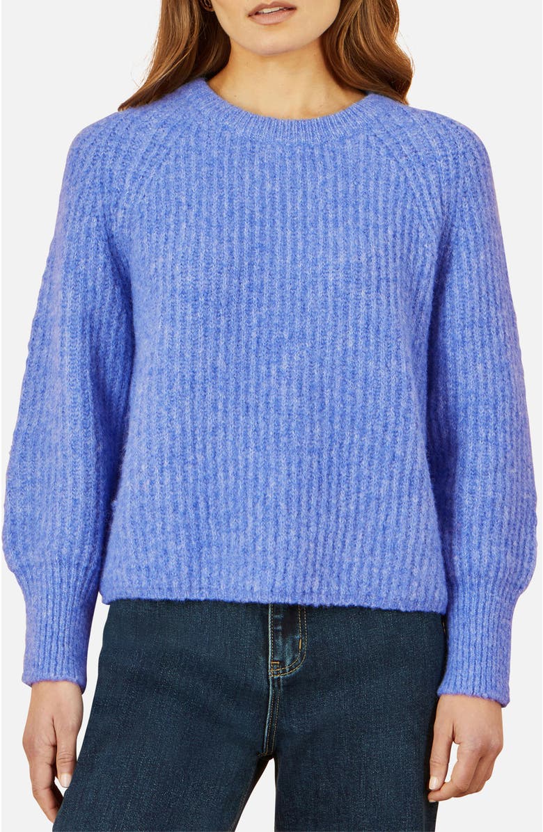 Yumi Long Sleeve Crew Neck Relaxed Fit Jumper, Alternate, color, Blue
