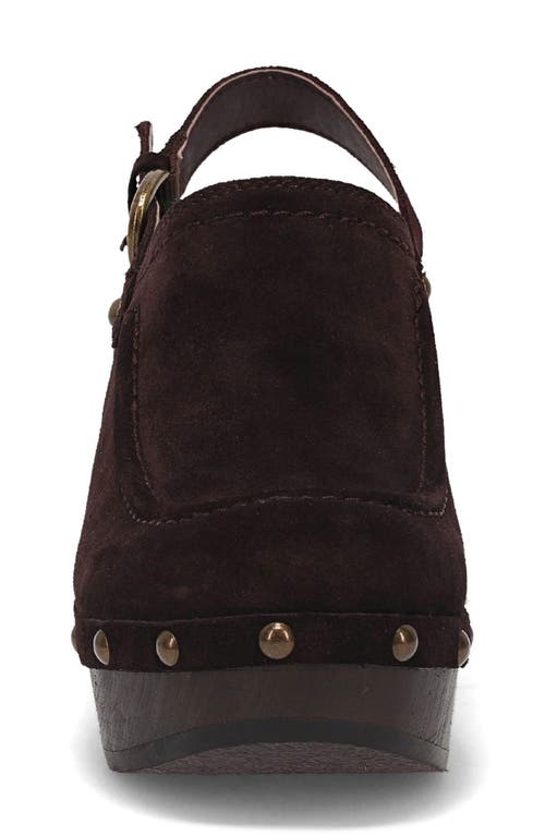 Frye Jessica Suede Slingback Clogs In Brown