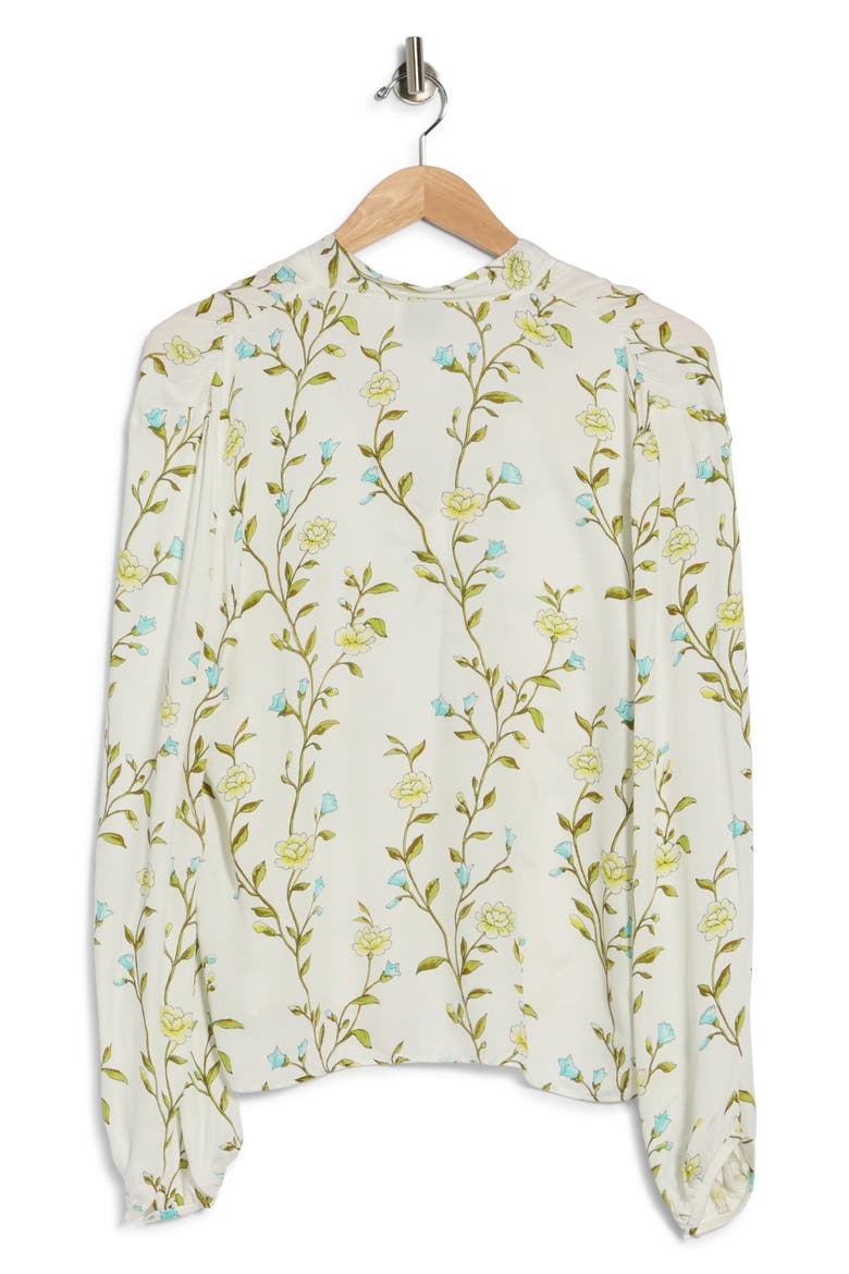 Tie Neck Top, Alternate, color, LEMON