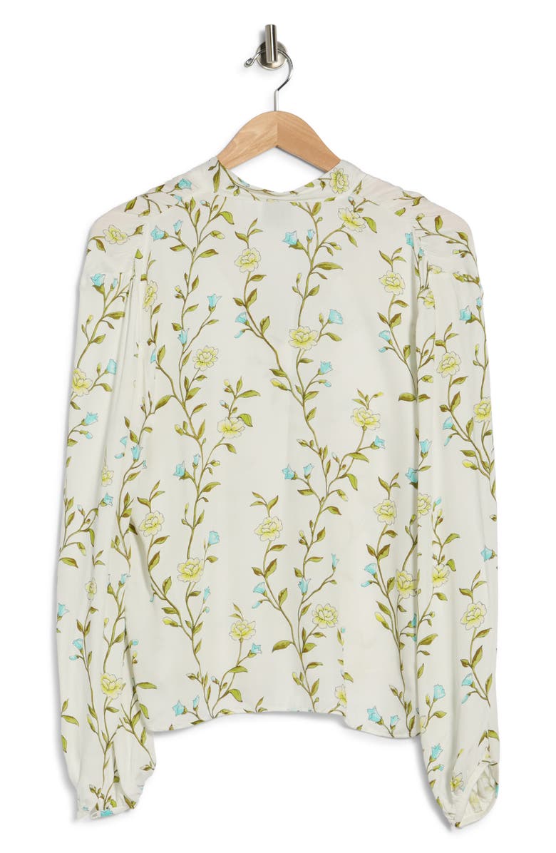 Longchamp Tie Neck Top, Alternate, color, Lemon
