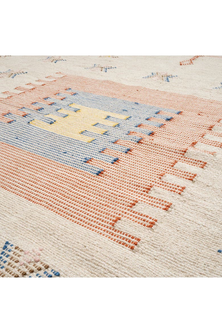 Geometric Cotton Motif Rug, Alternate, color, Beige