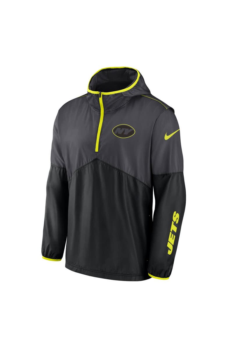 Nike Men's Nike Anthracite New York Jets Volt Hoodie Half-Zip Jacket, Alternate, color, Anthracite