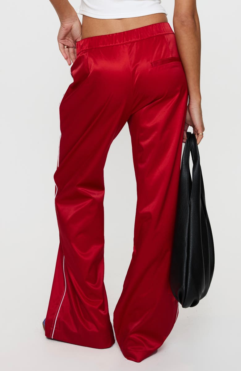 Princess Polly Travalta Satin Track Pants, Alternate, color,