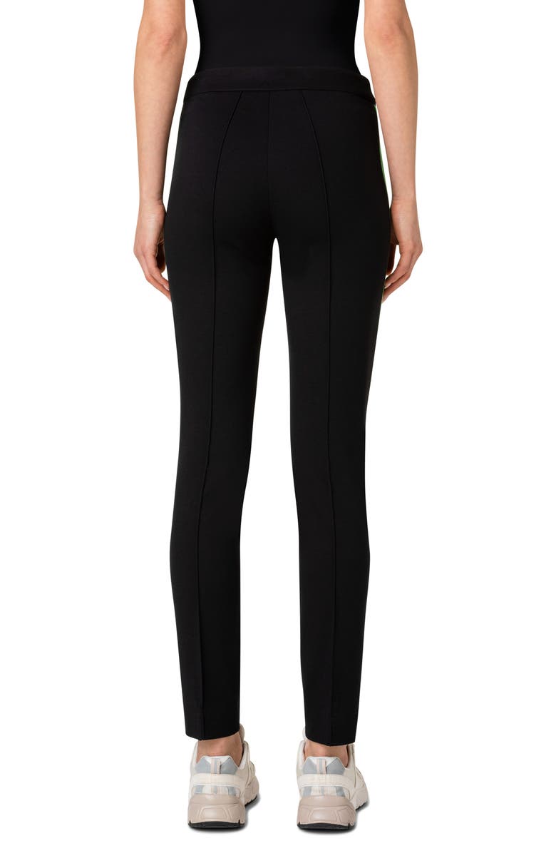Akris punto Mara Side Stripe Jersey Ankle Pants, Alternate, color,