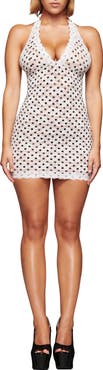 I.AM.GIA Gem Polka Dot Lace Body-Con Minidress