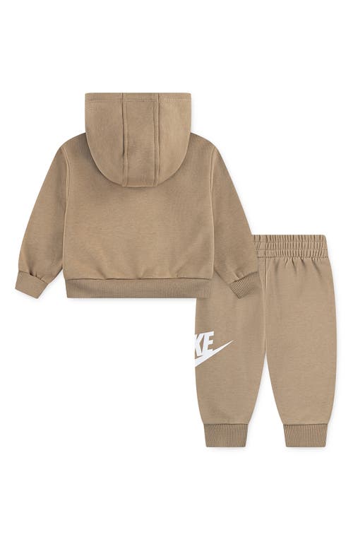 Nike Club Fleece Hoodie & Joggers Set In Brown