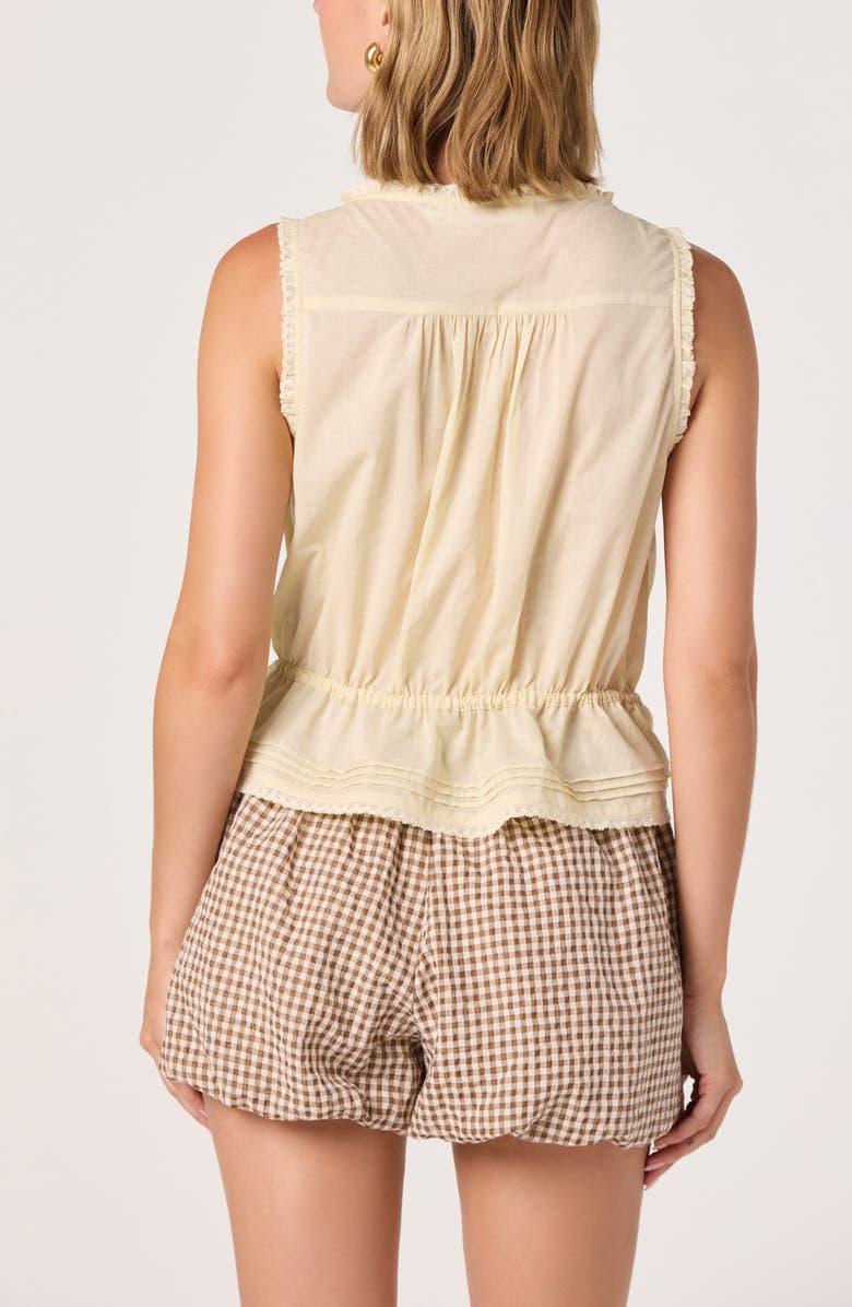 ASTR the Label Shreya Lace Detail Cotton Top, Alternate, color, Pale Yellow
