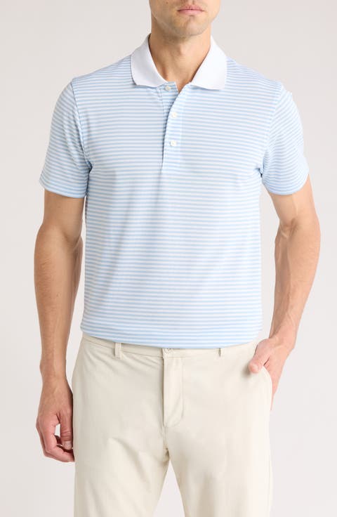 Feeder Stripe Performance Knit Polo