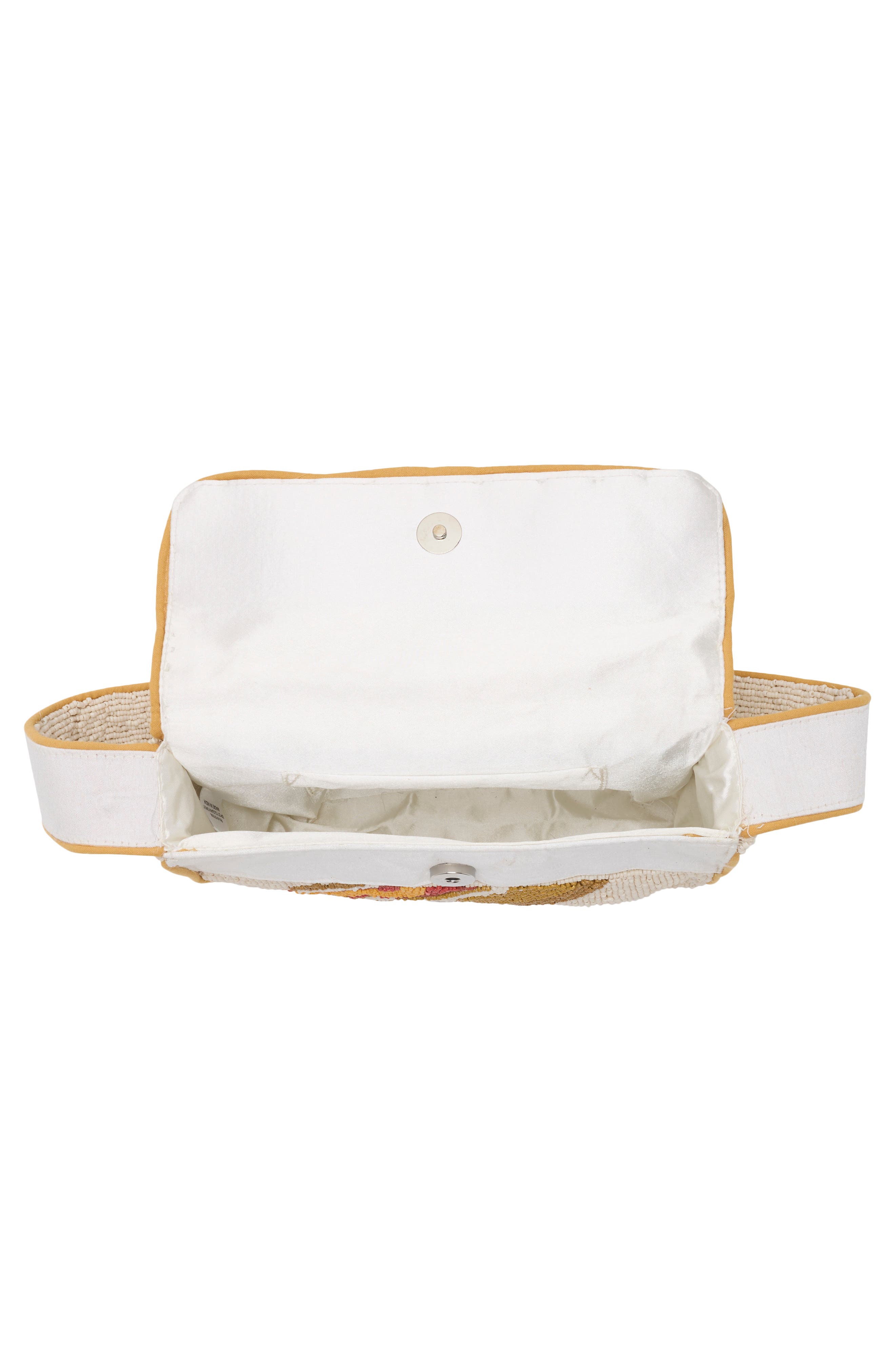 Beaded Hot Dog Shoulder Bag, Alternate, color, IVORY MULTI
