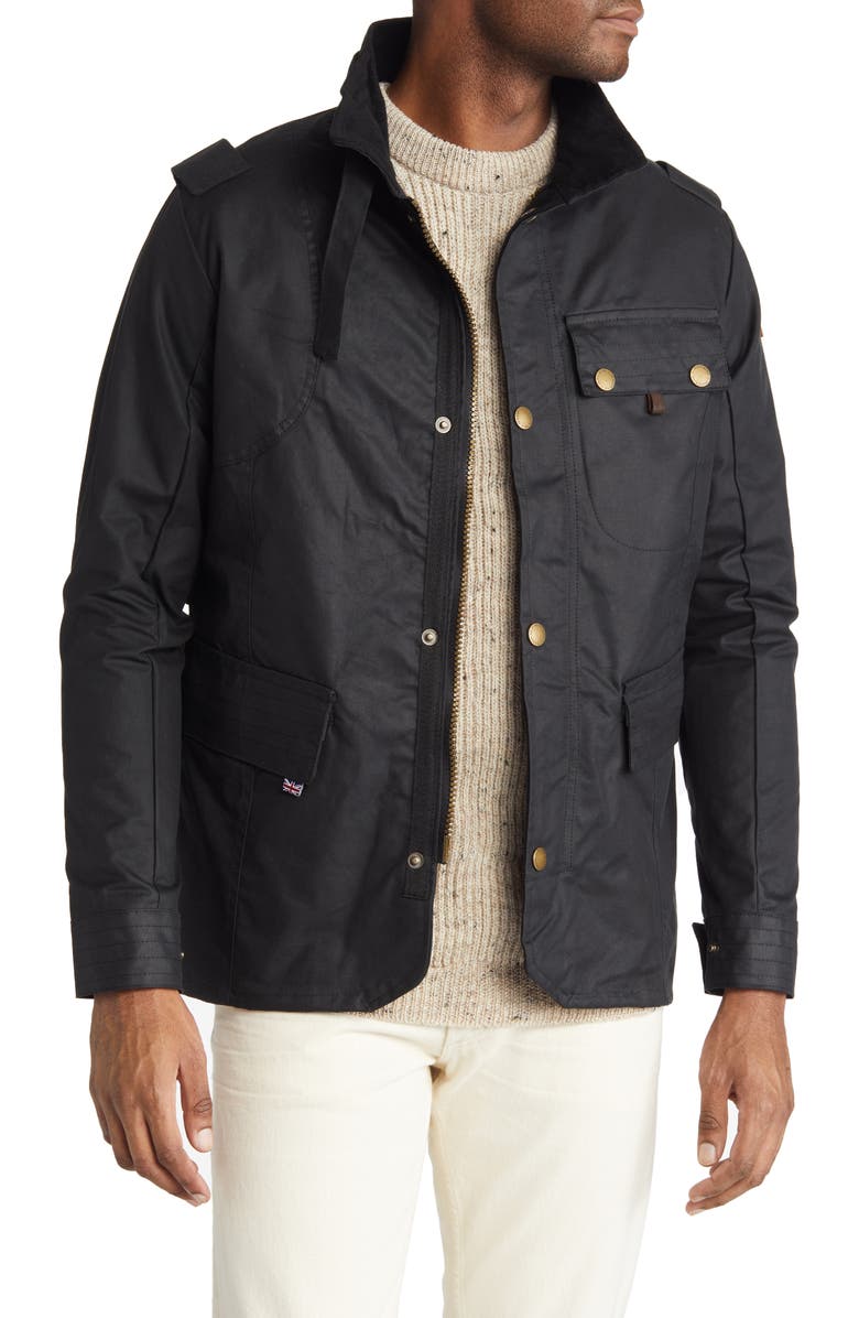 PEREGRINE Bexley Water Resistant Waxed Cotton Jacket, Main, color,