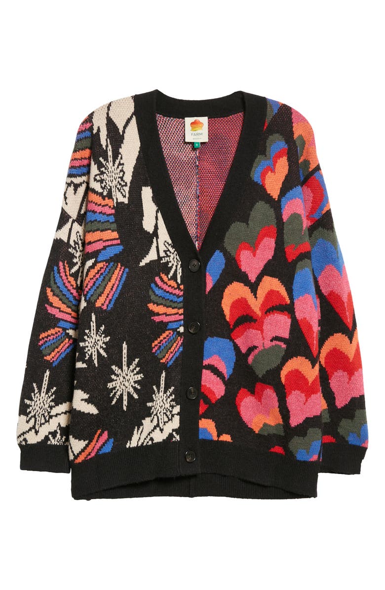 FARM Rio Mix Jacquard Pattern Cardigan, Alternate, color, 