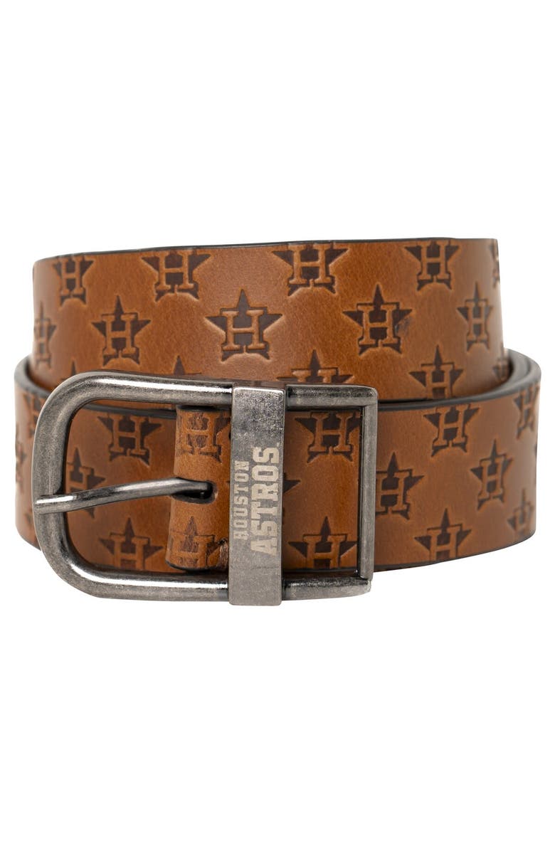 LUSSO Brown Houston Astros Saul Belt, Main, color, Brown