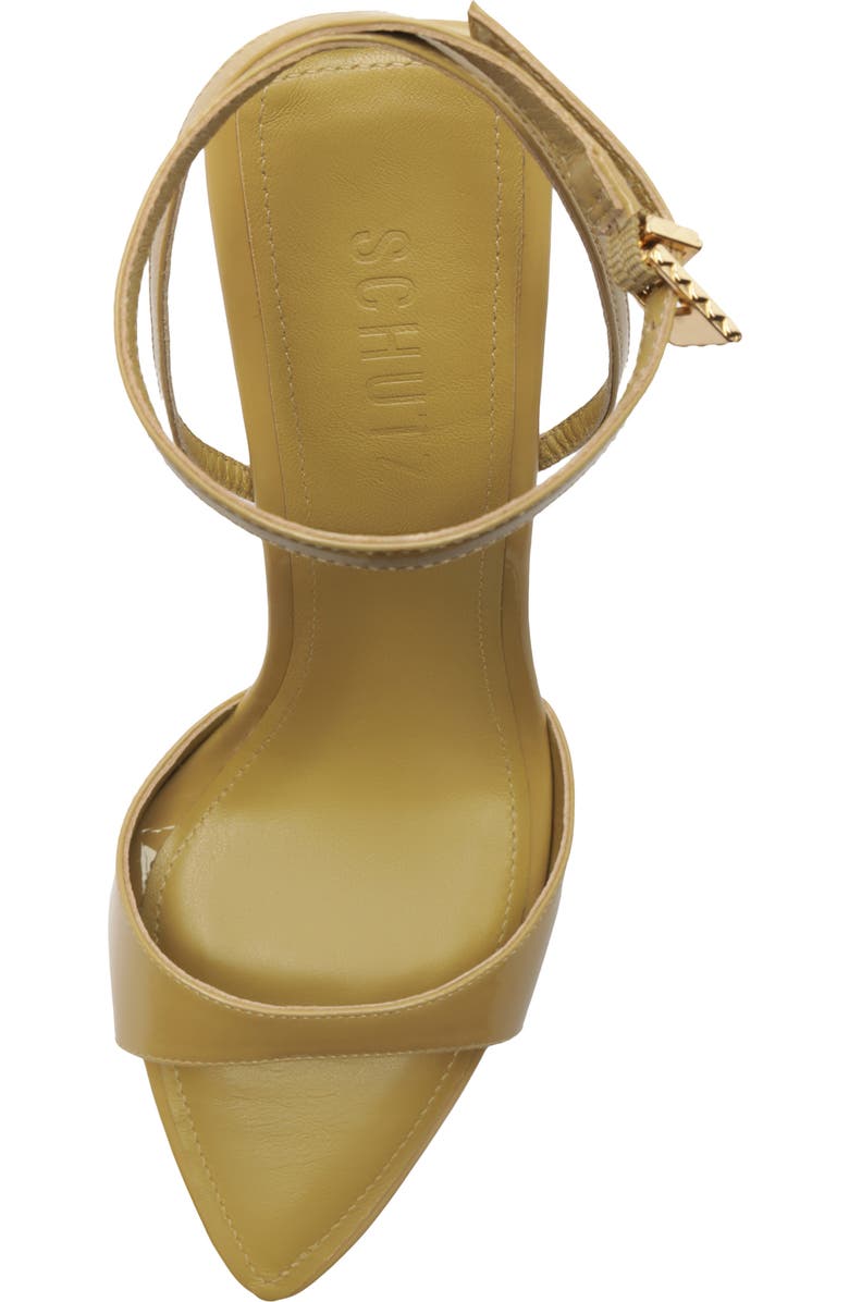 Schutz Elodie Ankle Strap Wedge Sandal, Alternate, color, Ecru Olive