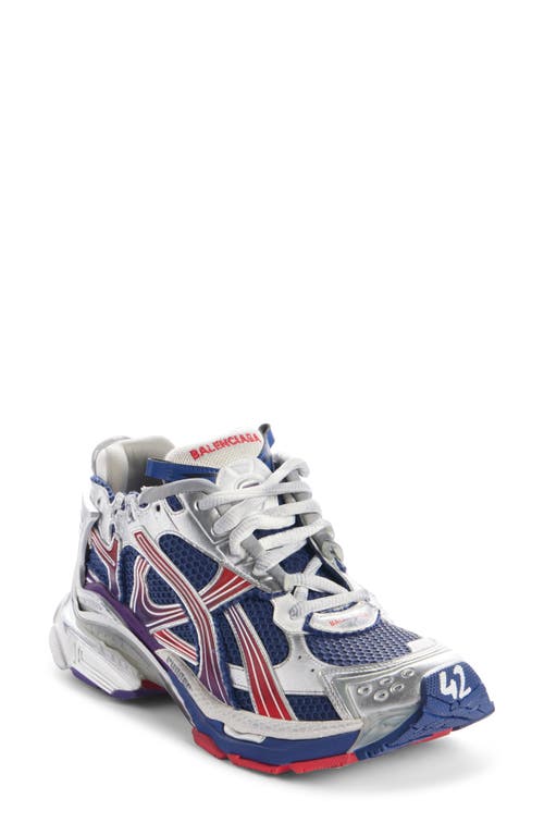 Shop Balenciaga Runner Sneaker In Navy/red/grey