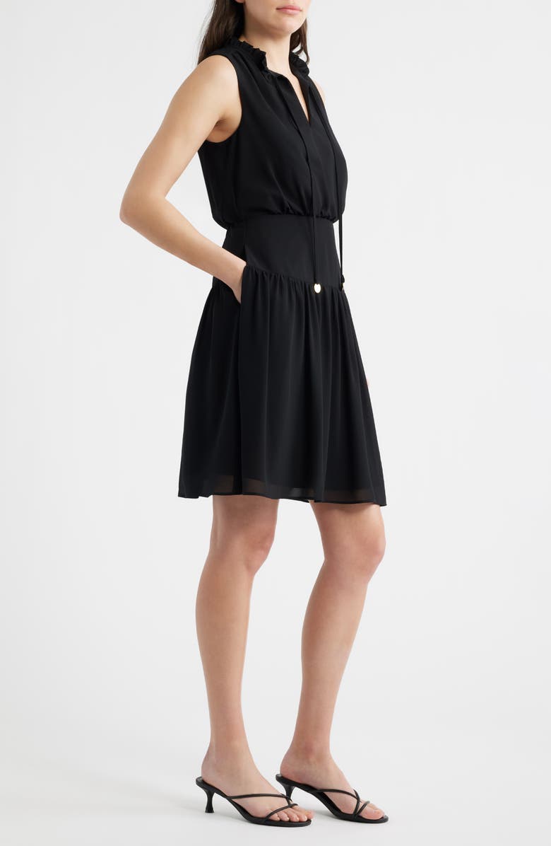 Vince Camuto Soufflé Chiffon Sleeveless Dress, Alternate, color, Black