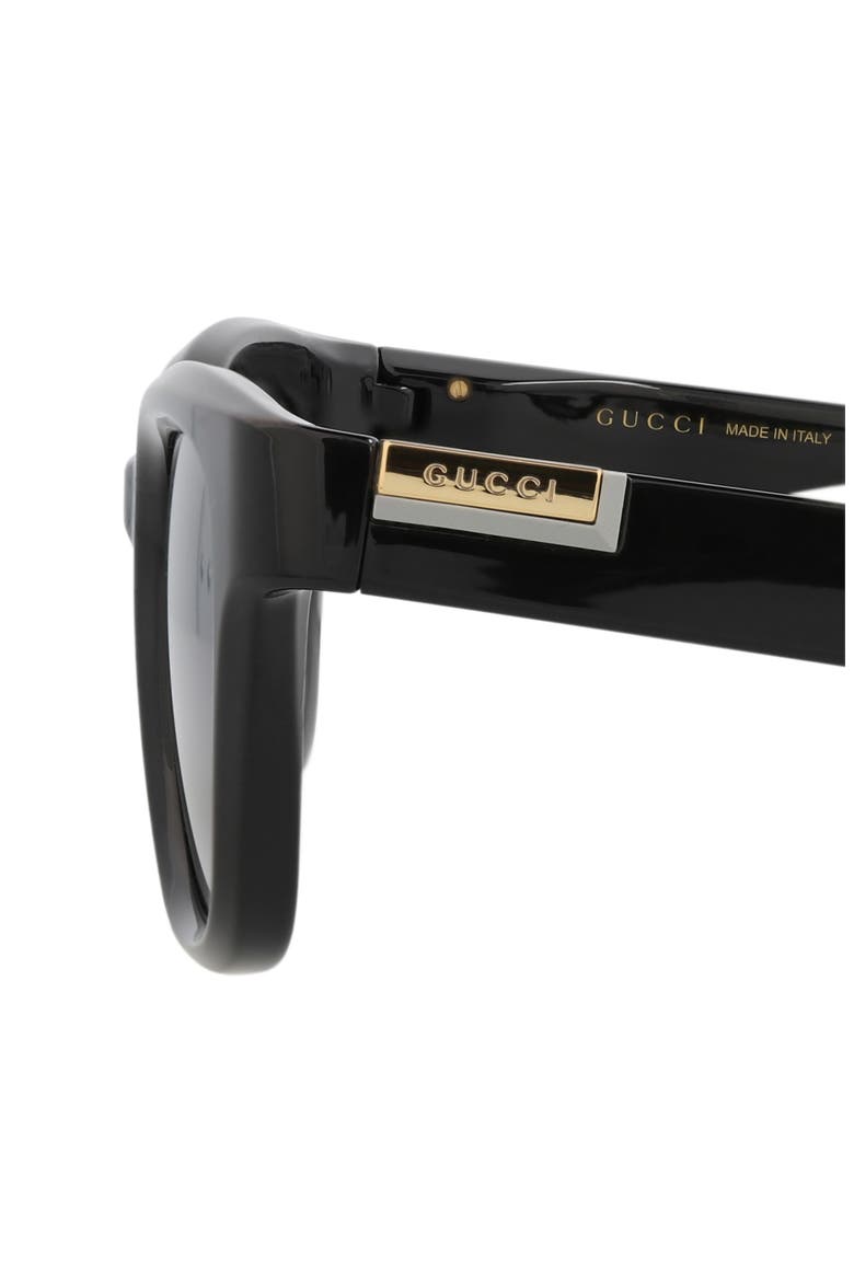 53mm Rectangular Sunglasses, Alternate, color, BLACK BLACK GREY