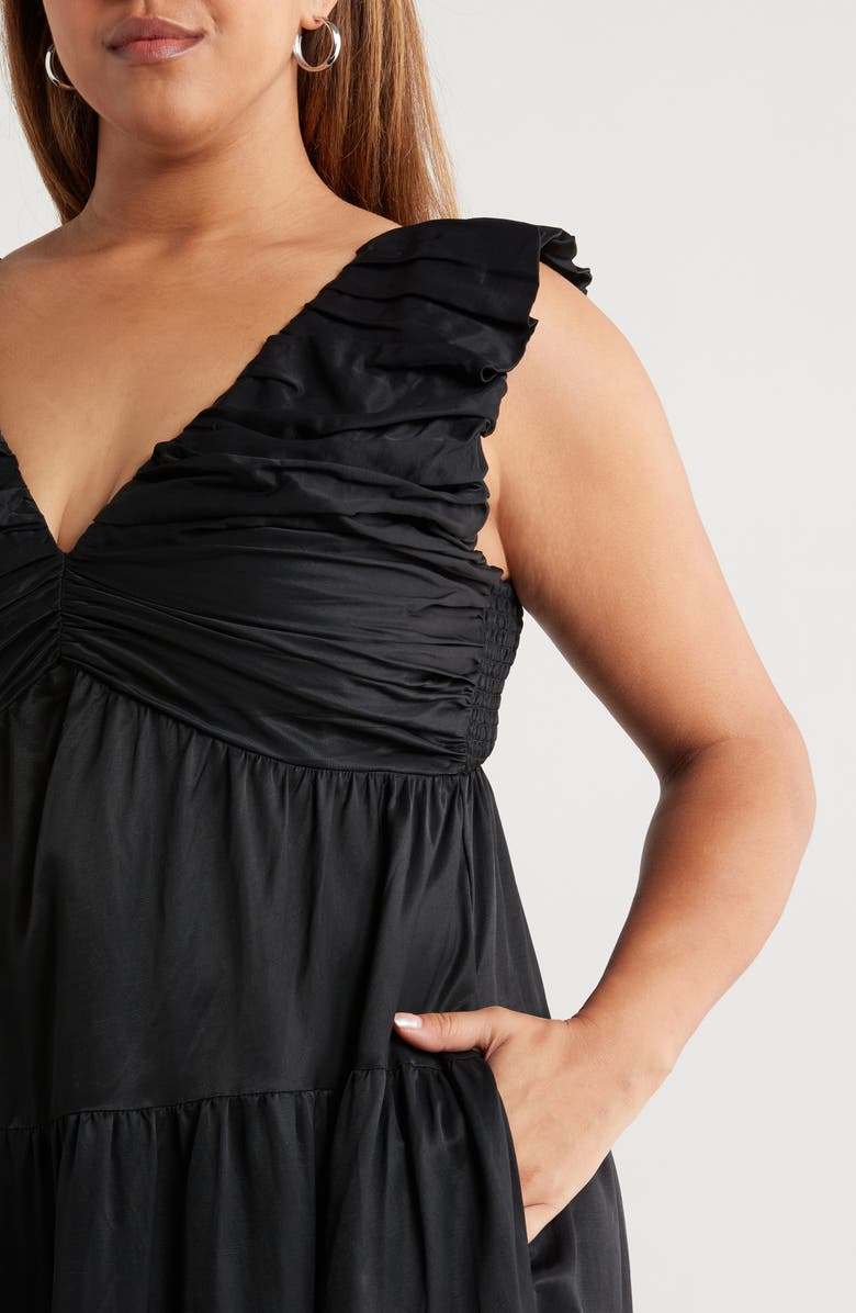 Chelsea28 Ruffle Maxi Dress, Alternate, color, Black