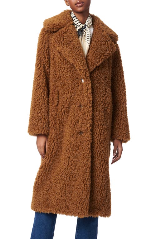 Bernardo High Pile Fleece Coat in Camel 