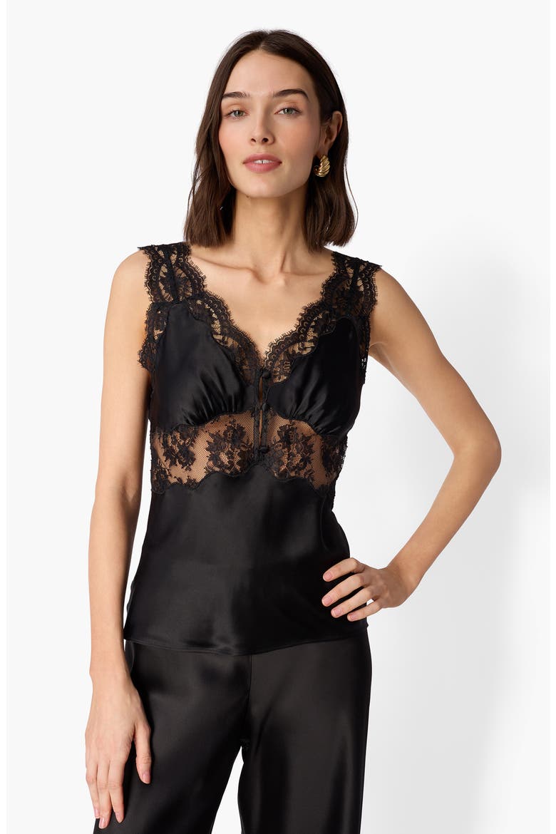 Ada Silk Camisole, Alternate, color, BLACK