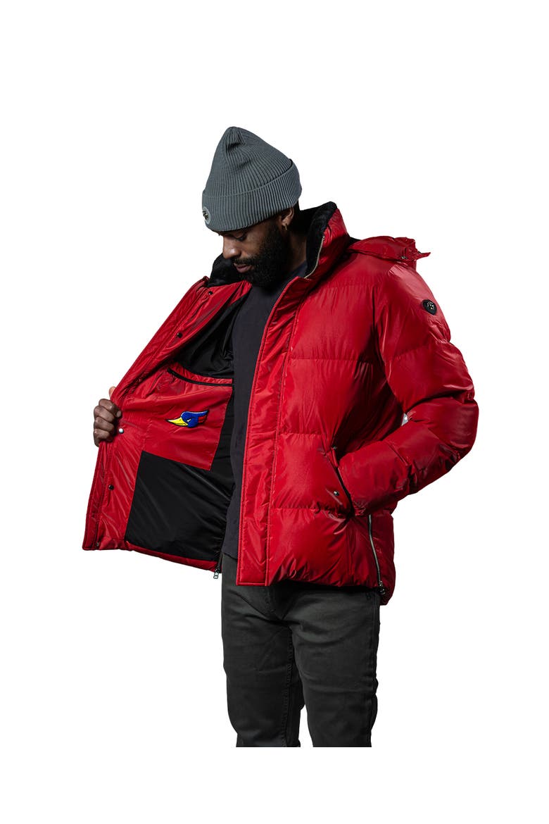 Men's Bumnester 3/4 Length Quilted Coat, Alternate, color, RED DIAMOND