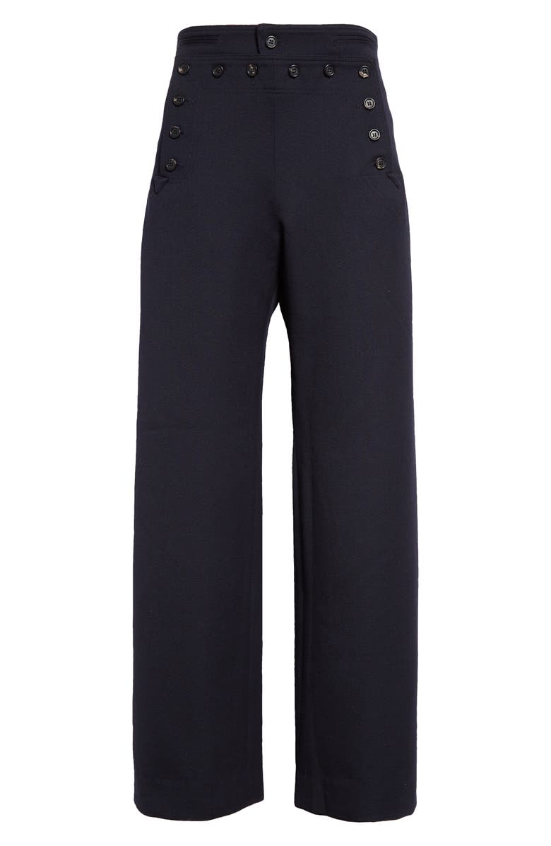 Bode Virgin Wool Twill Sailor Pants, Alternate, color, 