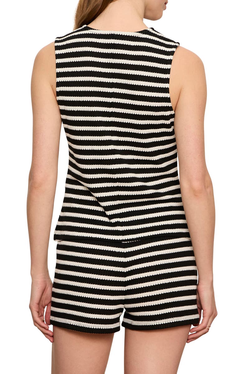 Sanctuary Nothing Extra Sweater Vest, Alternate, color, Chalk White/ Black