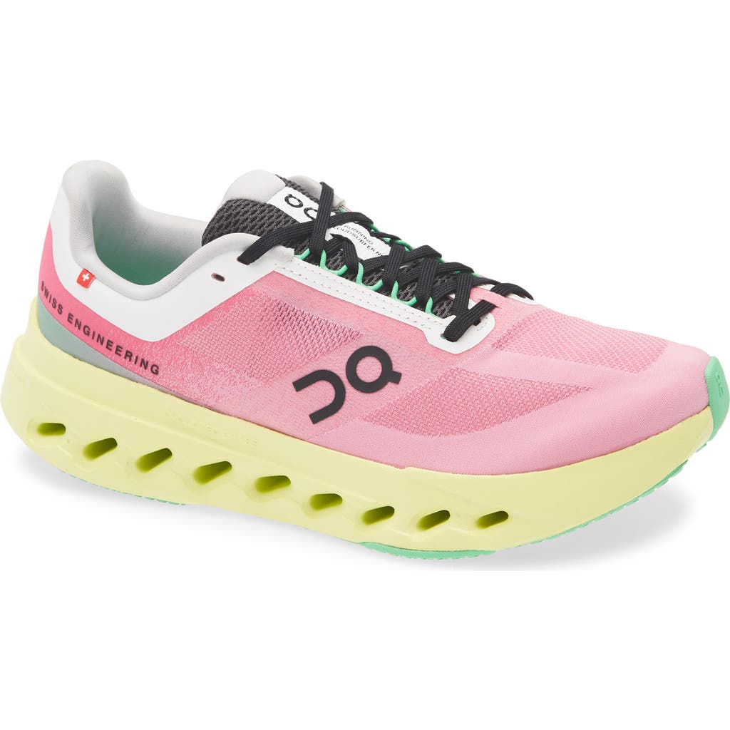 On Cloudsurfer Next Sneakers In Pink/limelight