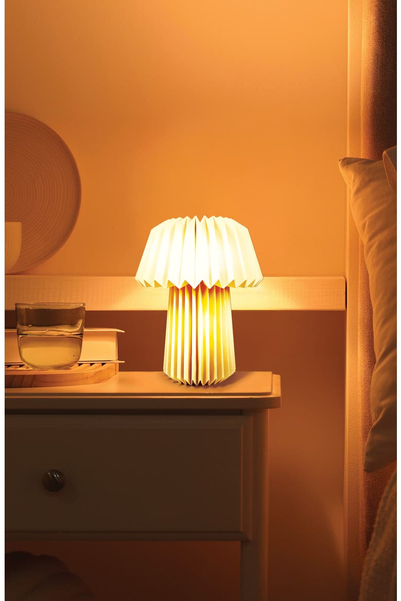 Origami Paper Table Lamp, Alternate, color, WHITE