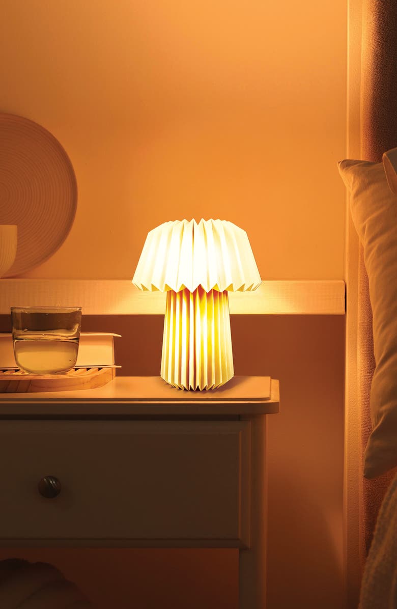 Luze Origami Paper Table Lamp, Alternate, color, White
