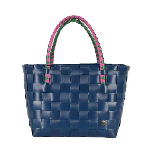 Handed By Paris Brights Recycled Tote Bag In Dark Blue
