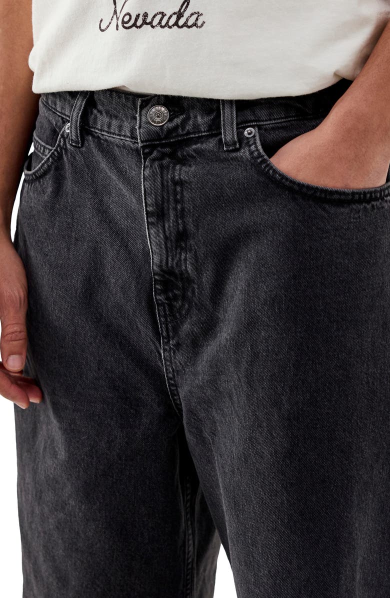 BDG Urban Outfitters Jack Wide Leg Denim Shorts, Alternate, color, Black