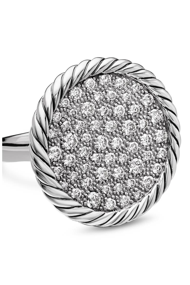 Elements® Pavé Diamond Ring, Alternate, color, STERLING SILVER