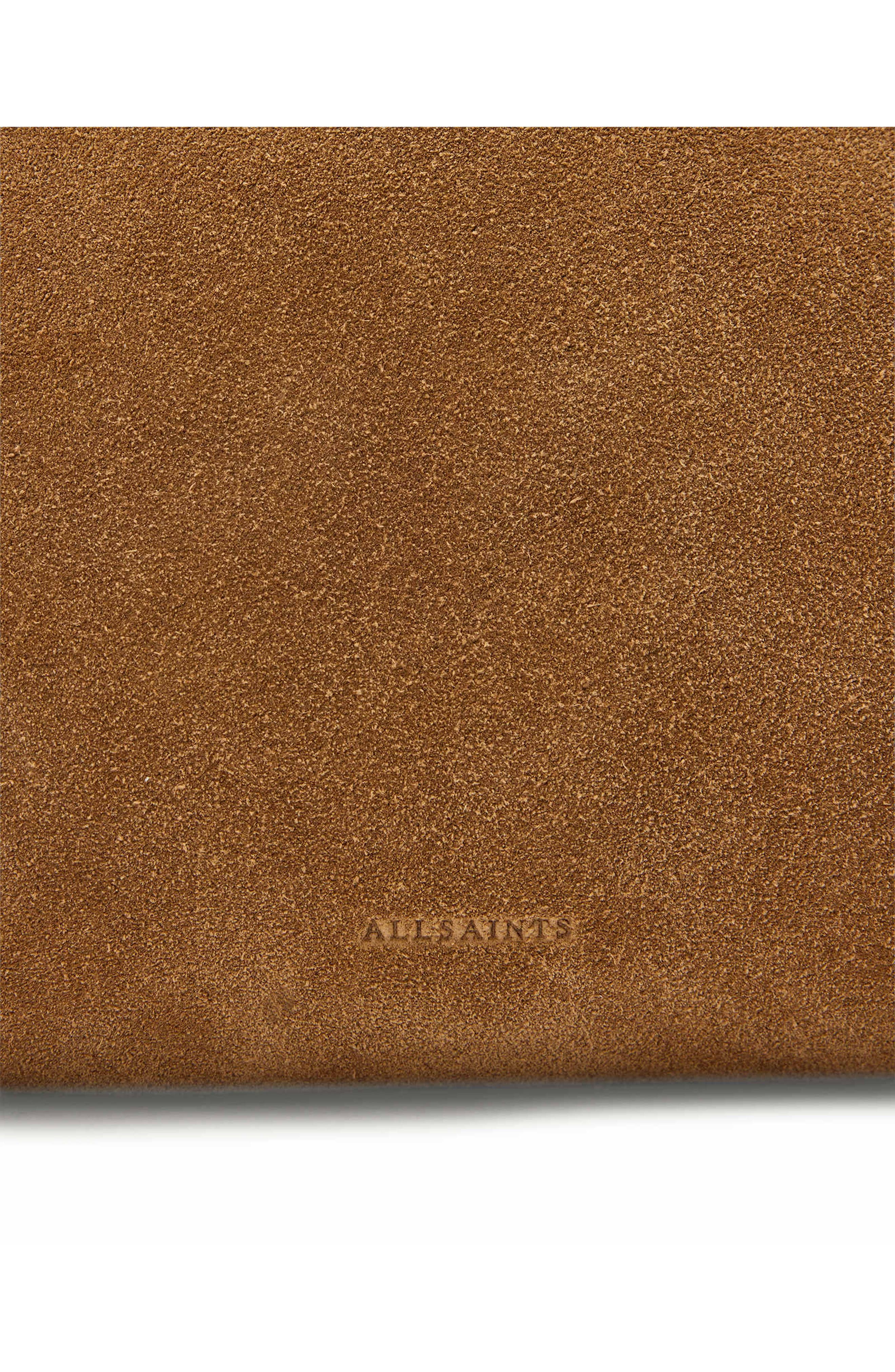 Rosalie Arc Suede Crossbody Bag, Alternate, color, WARM OLIVE BROWN