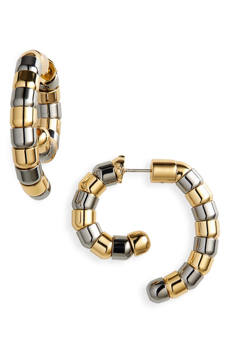 DEMARSON Luna Rumi Beaded Convertible Earrings, Main, color, Gold/ Silver