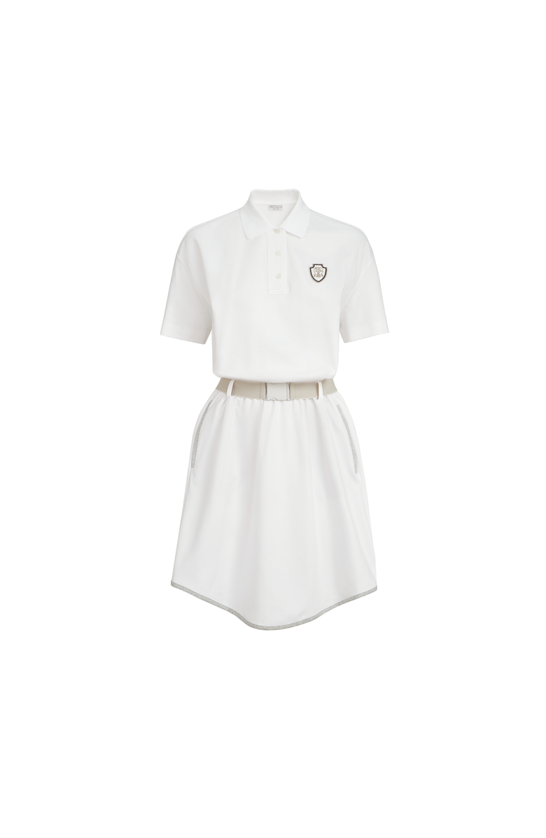 Brunello Cucinelli Couture interlock mini dress with logo, Main, color, White