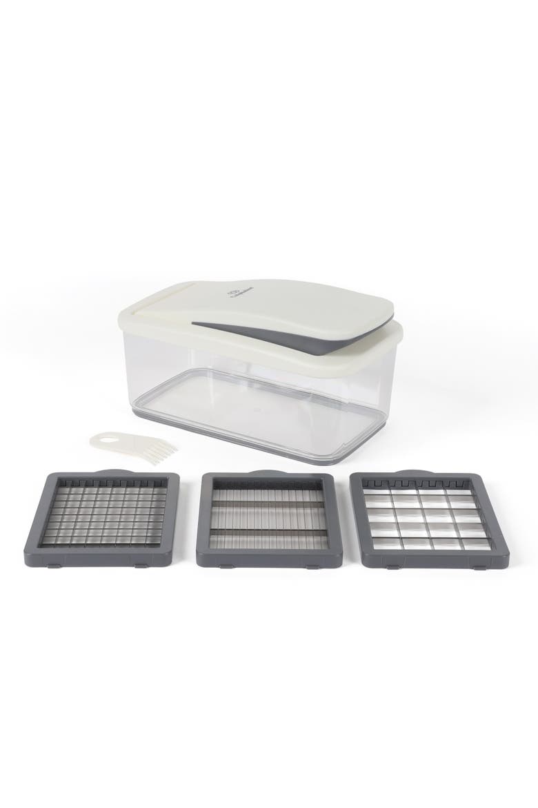 Aero 5-in-1 Vegetable Chopper and Dicer with Storage Container, Main, color, Silver