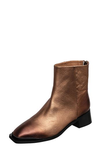 Antelope Haisley Metallic Ankle Bootie In Brown